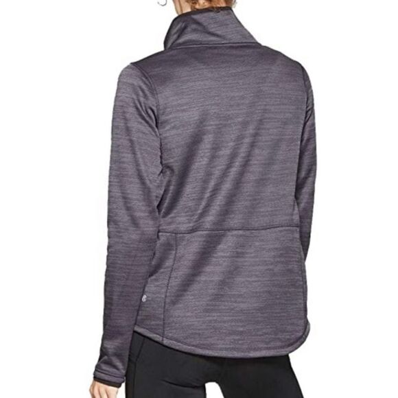 Champion Women's Tech Fleece Gray Asymmetrical Front Zip Long Sleeve Jacket - Picture 2 of 14